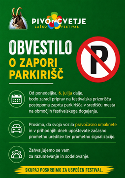 OBVESTILO PARKIRIŠČA
